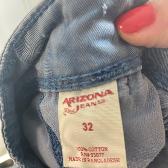 Arizona Jean Company Light Blue Flat Front Men's Shorts - Picture 3 of 8